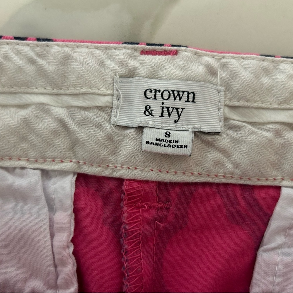 Crown & Ivy Vibrant Pink and navy shorts - Picture 3 of 3